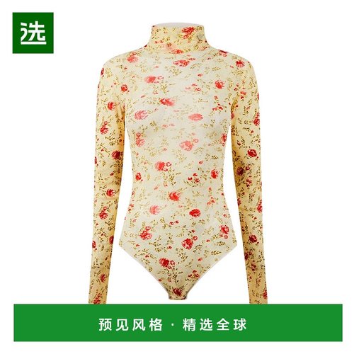 香港直邮Prada 花卉长袖连体衣 333664套装