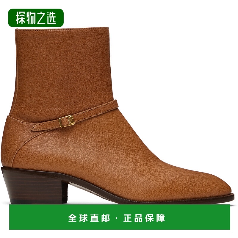 1h可退 香港直邮Valentino 华伦天奴 男士 黄褐色 Pat 踝靴 6Y2S0