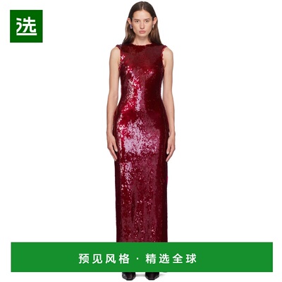 1h可退 香港直邮16arlington 女士 酒红色 Simm Gown 连衣裙 G054