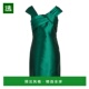 香港直邮Alberta 连衣裙 Ferretti 1h可退 女士 短款 green绿色 舒