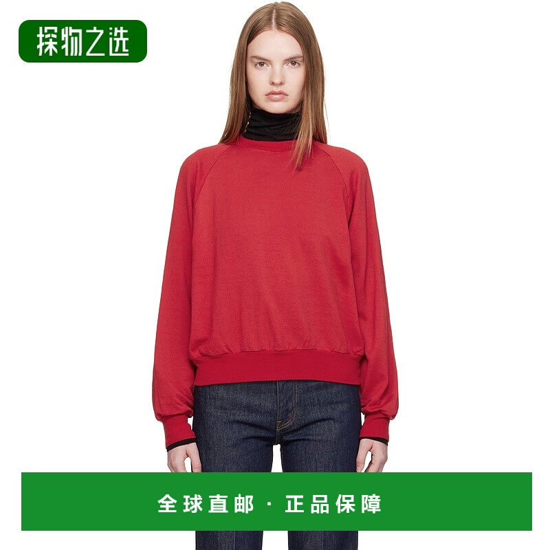 香港直邮AURALEE 女士 红色 Light Wool Pullover 套头衫 A25AP03