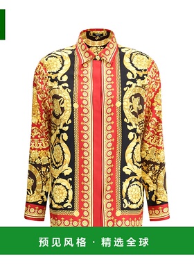 1h可退 香港直邮Versace 范思哲 女士 印花真丝衬衫 10013601A152