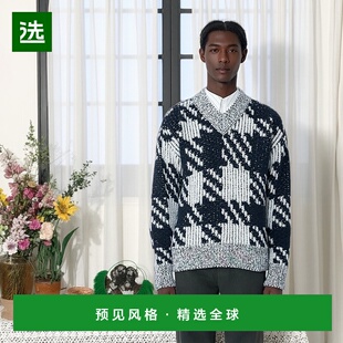 香港直邮Dries Van Noten 德赖斯·范诺顿 男士 格纹羊毛混纺针织