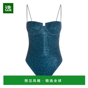 1h可退 香港直邮oseree 女士 LUMIERE BEACHWEAR 蓝绿色半杯罩抹