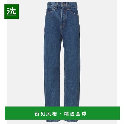 1h可退 香港直邮KHAITE 女士 Corben 高腰锥形牛仔裤 blue蓝色 舒