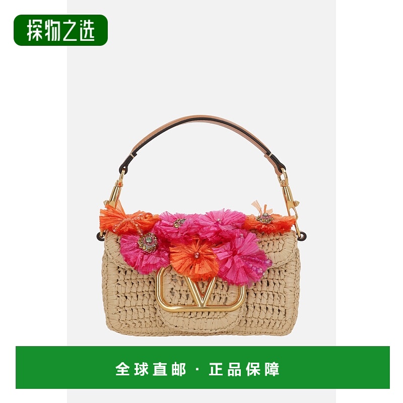 香港直邮valentino 华伦天奴 女士 Locò 花卉綴飾小號單肩包 6W2