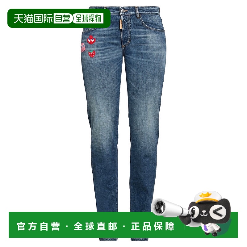 1h可退 香港直邮Dsquared2 二次方 女士 牛仔长裤 blue蓝色 舒适