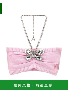 1h可退 香港直邮AREA 女士 'Crystal Knit... 蝴蝶斑纹服装 PF24A