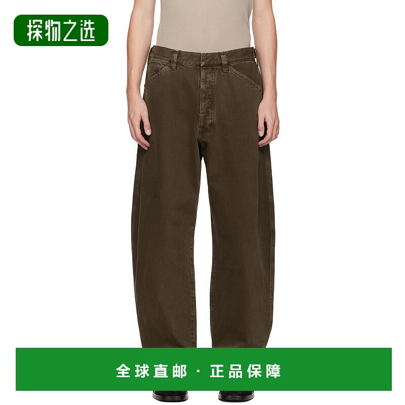 香港直邮Lemaire 男士 绿色 Maxi Workwear 牛仔裤 PA1244LD1062