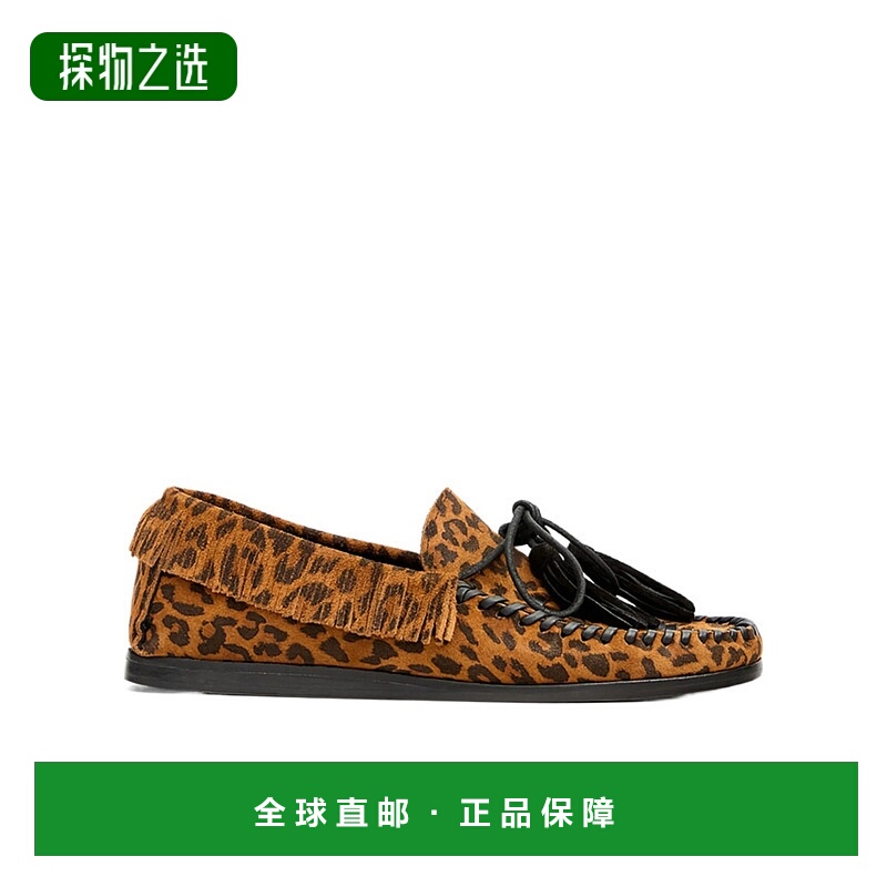 香港直邮Isabel Marant 条纹乐福鞋 MC0019FCC3A11S豹纹一脚蹬