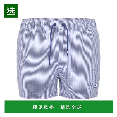 香港直邮K-WAY 男士短裤 K8141KWB0J SS2025 花色 徽标条纹泳裤