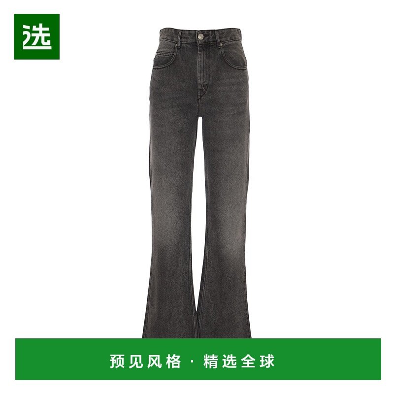 香港直邮Isabel Marant 腰带环牛仔长裤 PA0002FDB1H07I牛仔裤