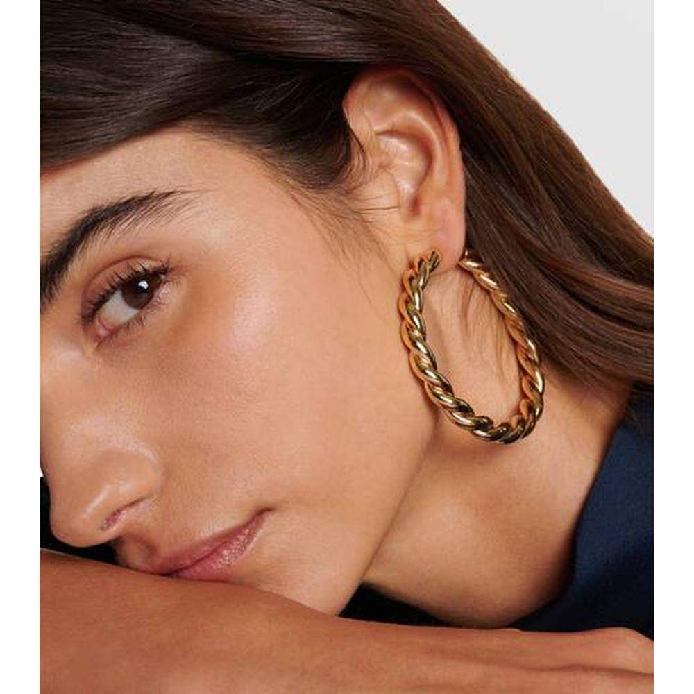 1h可退 香港直邮Jennifer Fisher 女士 14kt 扭曲镀金耳环,饰品/流行首饰/时尚饰品新,耳环,淘宝优惠券,粉丝福利购,淘宝优惠卷