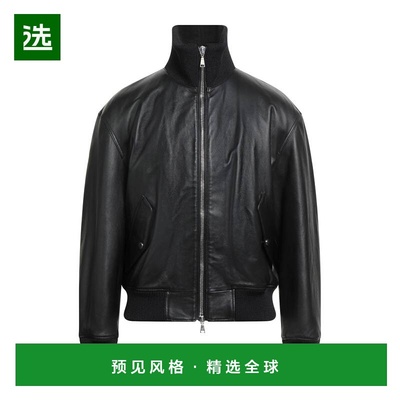 1h可退 香港直邮Tagliatore 男士 皮革夹克 black黑色 舒适时尚