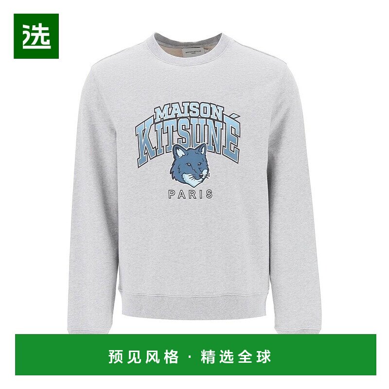 香港直邮MAISON KITSUNE 男士 圆领套头卫衣长袖 LM00305KM0001