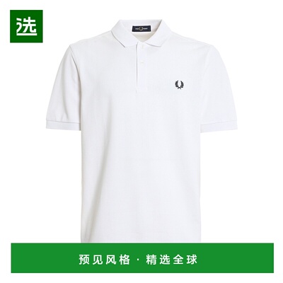 1h可退 香港直邮FRED PERRY 男士POLO衫 M6000100 SS2025 白色 Lo