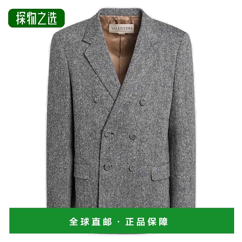 香港直邮valentino 华伦天奴 男士 雙排扣長袖西裝外套 7V0CEJ25B