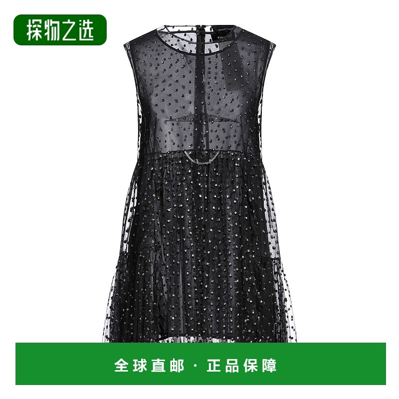 1h可退 香港直邮Dsquared2 二次方 女士 短款连衣裙 black黑色 舒