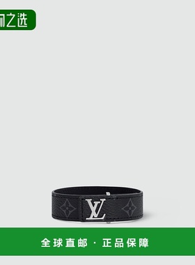 1h可退 欧洲直邮LV/路易威登 男士黑色黄铜/帆布手链新款