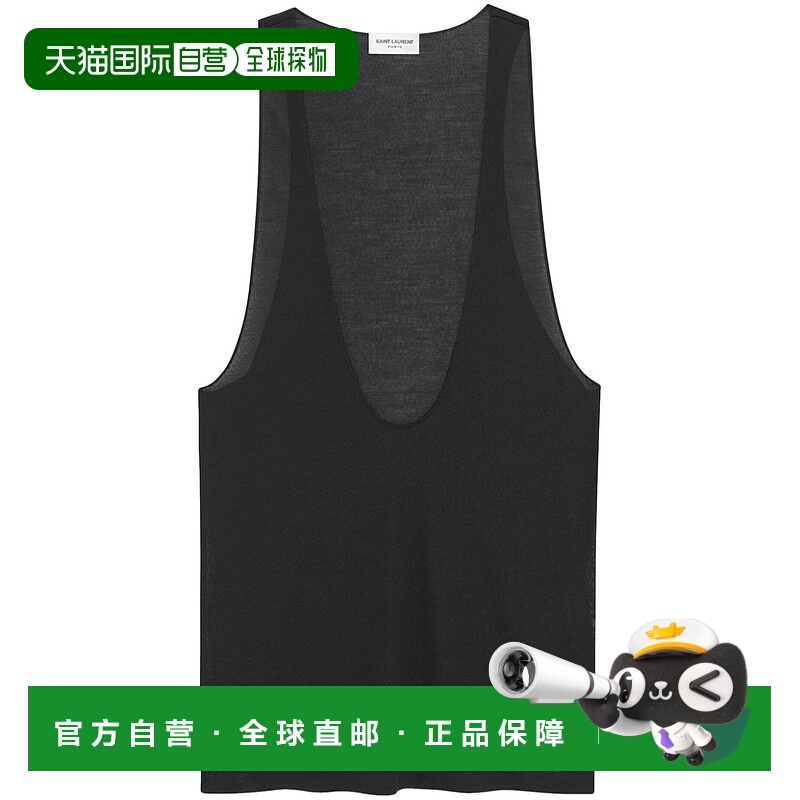 香港直邮Saint Laurent 圣罗兰 女士 CASSANDRE 平纹针织背心 761