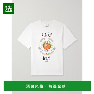 1h可退 Casablanca 男士 Casa Way 印花有机棉针织T恤 MA男装上衣