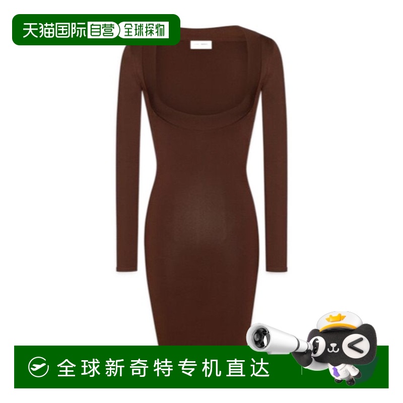 1小时内可退 香港直邮Saint Laurent 圣罗兰 女士 低领针织长袖连