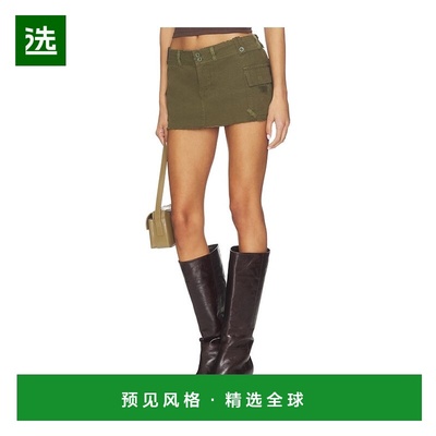 1h可退 香港直邮Danielle Guizio 女士 工装迷你半身裙 F25207W18