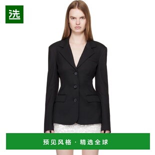 1h可退 香港直邮Danielle Guizio 女士 黑色 Eden Fitted 西装外