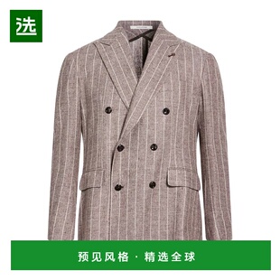 1h可退 香港直邮Tagliatore 男士 西装外套 brown棕色 舒适时尚