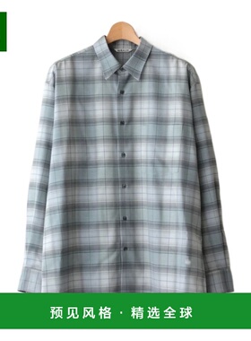 香港直邮AURALEE 男士衬衫 A25SS01LCBLUEGREENCHECK SS2025长袖