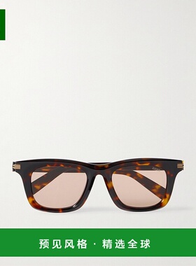 1h可退 香港直邮Zegna 杰尼亚 男士 方形框龟甲色醋纤太阳眼镜 EZ