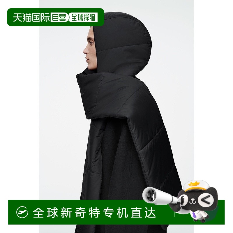 欧洲直邮COS 女士黑色聚酯围巾新款