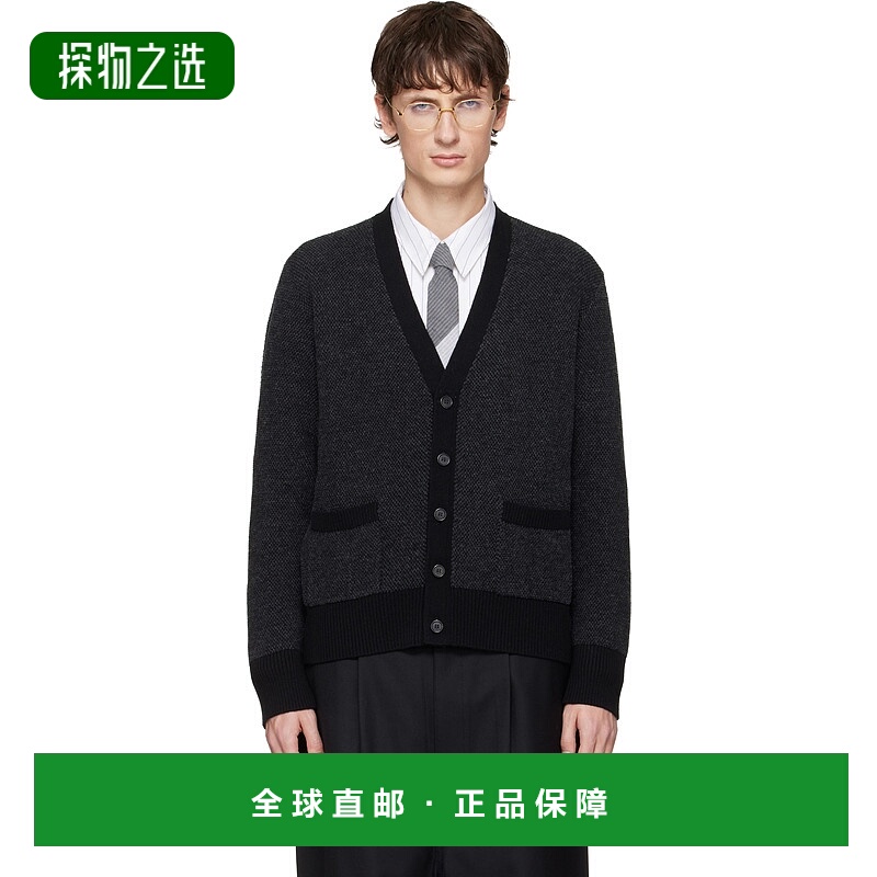 香港直邮Thom Browne 汤姆·布朗 男士 灰色 Merino Wool Intarsi