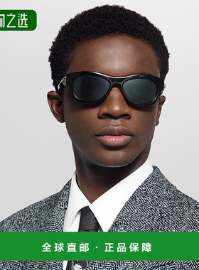 自营欧洲直邮LV路易威登 Frog系列男士黑色醋酸纤维方形太阳镜