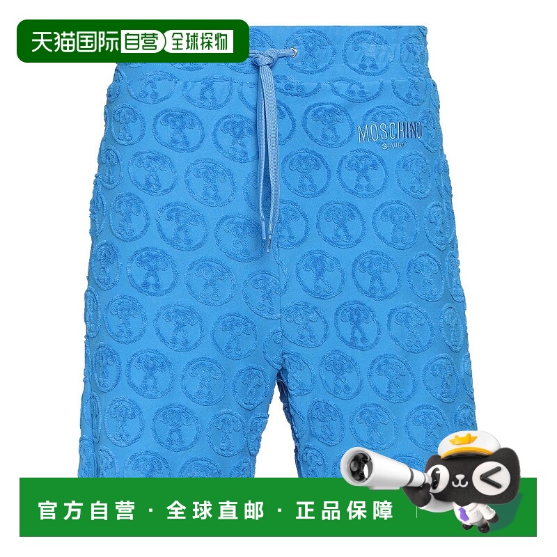1h可退 香港直邮Moschino 莫斯奇诺 男士 短裤 blue蓝色 舒适时尚