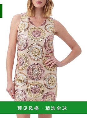 1h可退 【美国直邮】Trina Turk|Glitterati 亮片直筒迷你连衣裙