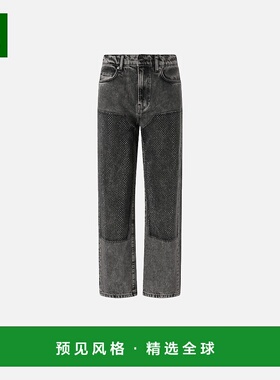 香港直邮Pinko 品高 女士 迷你鉚釘裝飾寬鬆牛仔褲 104635A2W4