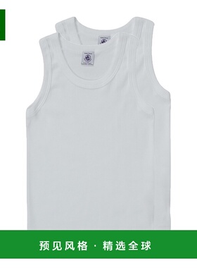 欧洲直邮Petit Bateau 小帆船 男孩 MIKA 吊带T恤 白色