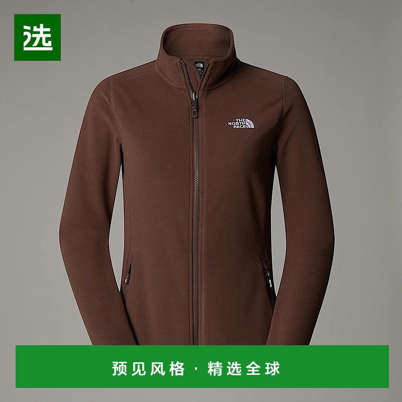 欧洲直邮北面女士 100 Glacier 全拉链羊毛夹克TheNorthFace