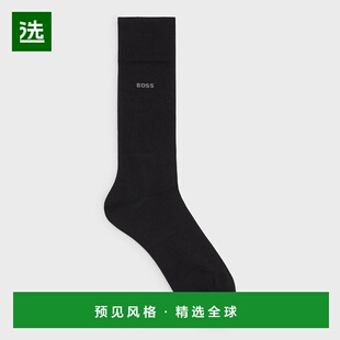 带徽标中筒袜 BLACK 采用弹力精 BOSS雨果BOSS 欧洲直邮HUGO