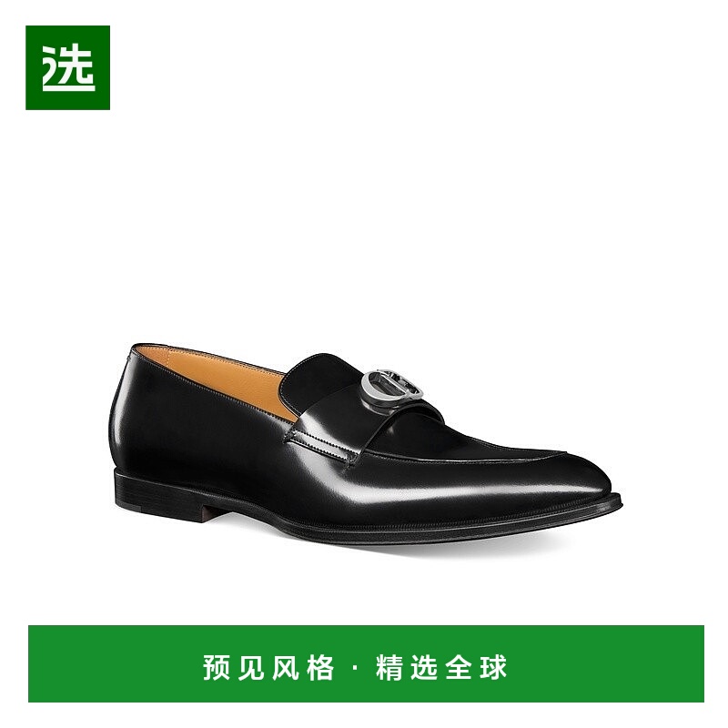 1h可退 欧洲直邮Dior 迪奥 男士黑色牛皮乐福鞋新款男鞋单鞋