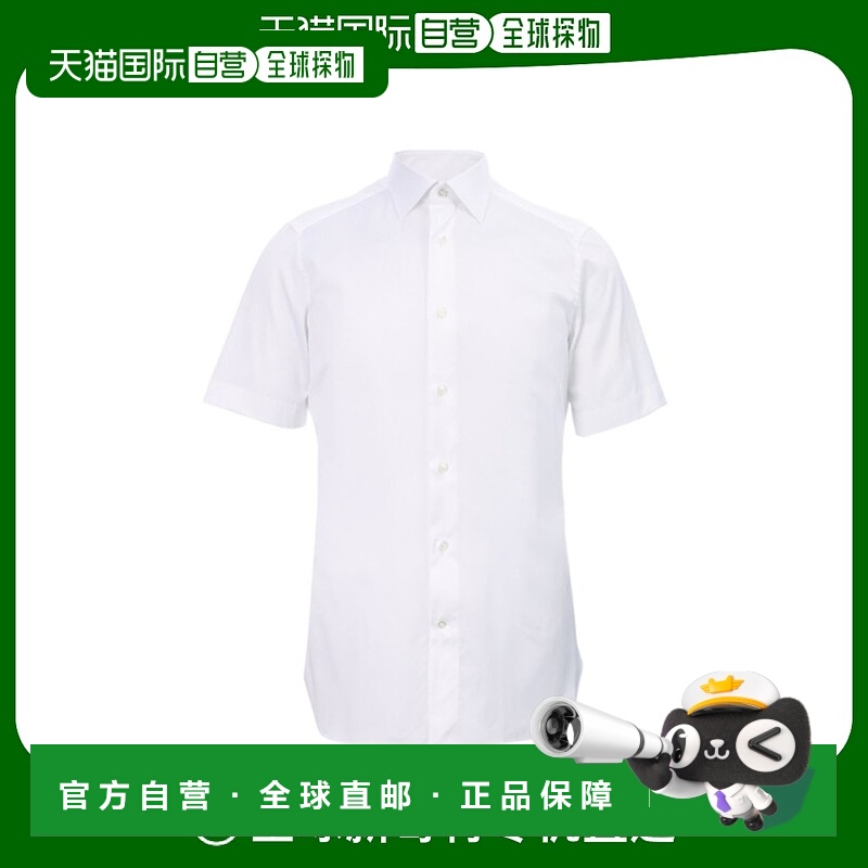 【99新未使用】香港直邮Zegna 翻领短袖衬衫 8MS0JI704杰尼亚