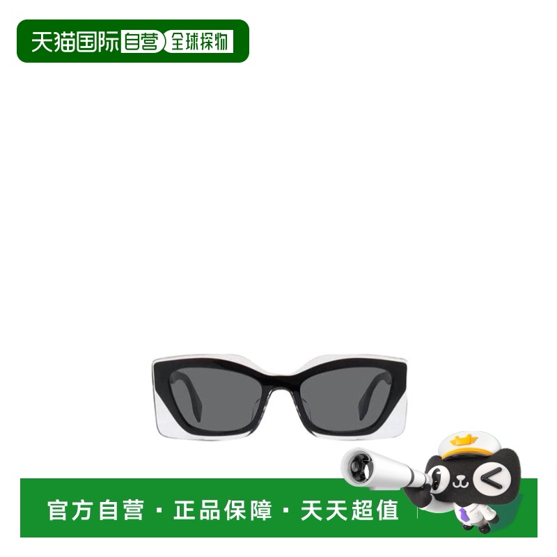 香港直发Fendi芬迪男士黑色墨镜徽标细节太阳镜 FE40034U方框