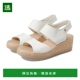1h可退 露踝绑带坡跟凉鞋 美国直邮 Bzees