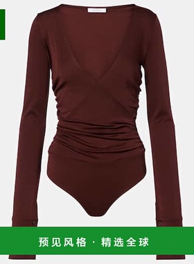 1h可退 香港直邮MaxMara 麦斯玛拉 女士 Nigella 垂褶羊毛连体衣