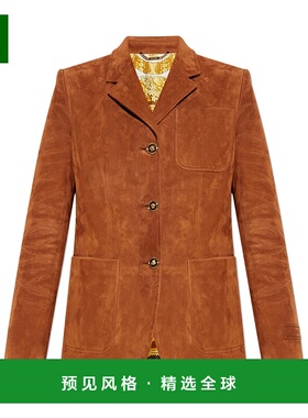 香港直邮Versace 长袖皮夹克 10208631A15504范思哲