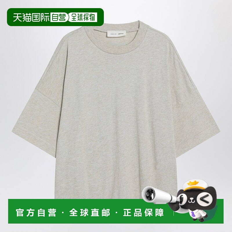 1h可退 香港直邮Essentials 女士 greige 宽松款棉混纺T恤 125SP2