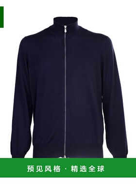 香港直邮Brunello Cucinelli 深蓝色拉链开衫 M2900106CW425立领