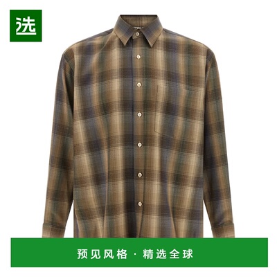 香港直邮AURALEE 男士衬衫 A25AS01LCBROWNBLUECHECK AW2025