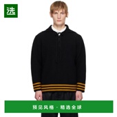 香港直邮Bode Stripe 男士 1h可退 黑色 Deck 毛衣 MRF24KT022